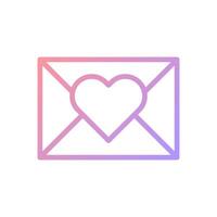 Massage love gradient soft pink purple valentine illustration vector