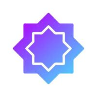 Decoration element solid blue purple ramadan illustration vector