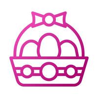Bucket egg Element gradient pink easter illustration vector