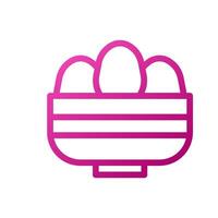 Bucket egg Element gradient pink easter illustration vector