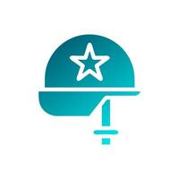 Helmet Element solid gradient soft blue military illustration vector