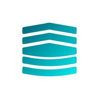 Badge Element solid gradient soft blue military illustration vector