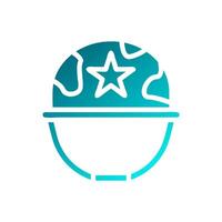 Helmet Element solid gradient soft blue military illustration vector