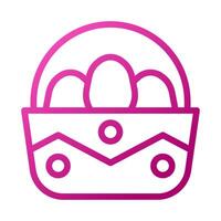 Bucket egg Element gradient pink easter illustration vector