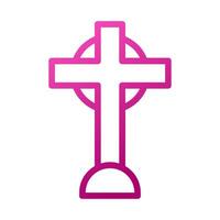 salib elemento degradado rosado Pascua de Resurrección ilustración vector
