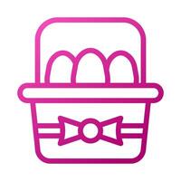 Bucket egg Element gradient pink easter illustration vector