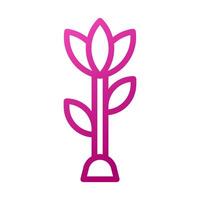 Flower Element gradient pink easter illustration vector