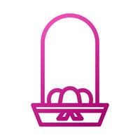 Bucket egg Element gradient pink easter illustration vector