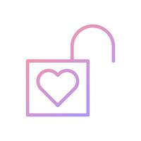 Padlock love gradient soft pink purple valentine illustration vector