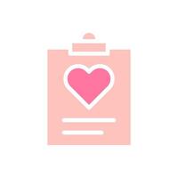 papel amor sólido suave rosado enamorado ilustración vector