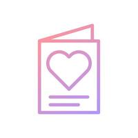 Paper love gradient soft pink purple valentine illustration vector