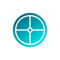 Target Element solid gradient soft blue military illustration vector