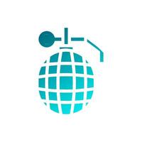 Grenade Element solid gradient soft blue military illustration vector