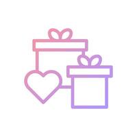 regalo amor degradado suave rosado púrpura enamorado ilustración vector