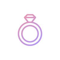 Ring love gradient soft pink purple valentine illustration vector