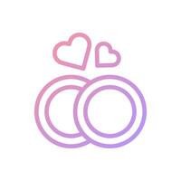 Ring love gradient soft pink purple valentine illustration vector