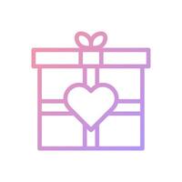 regalo amor degradado suave rosado púrpura enamorado ilustración vector