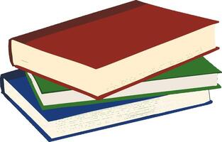 Stack of books vector