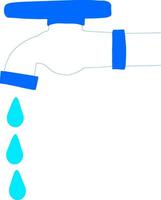 Tap and water drop vector