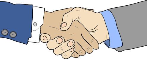 Shaking hand for business vector