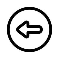 Left Arrow Icon in trendy style isolated on white background vector