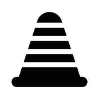 An amazing icon of traffic cone in modern style vector