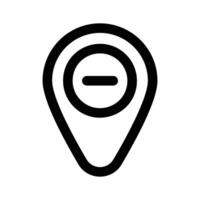 Get this creative icon of remove location in editable style vector