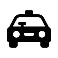 An icon of taxi in trendy style, local transport automobile vector