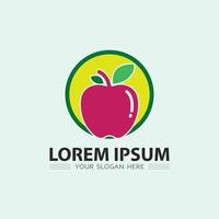 Fruits icon and Fruit logo design fresh fruits tropical nature food illustration vector