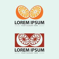 Fruits icon and Fruit logo design fresh fruits tropical nature food illustration vector