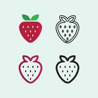 frutas icono y Fruta logo diseño Fresco frutas tropical naturaleza comida ilustración vector
