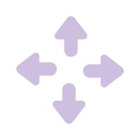 Four way direction arrow sign, road sign direction icon, design vector