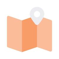 Tri Fold chart with location pointer, trendy icon of map location vector