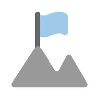 Mountain with location pin, of mountain location, hiking route icon vector