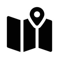 Tri Fold chart with location pointer, trendy icon of map location vector