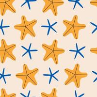 Seashells seamless pattern in vibrant colors. Summer pattern of sea scallop for wrapping paper, wallpaper, notebook cover. vector