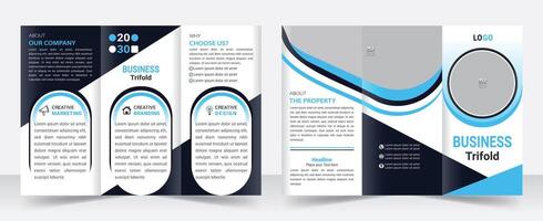 modern trifold business brochure template vector