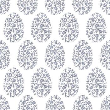 Easter blue egg pattern vector