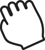 mano con dedo icono símbolo imagen para gesto ilustración vector