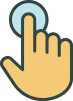 Hand with finger icon symbol image for gesture illustration vector