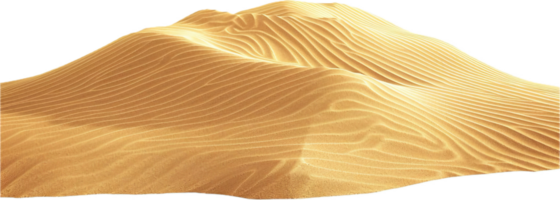 Golden Sand Dunes in Desert Landscape. png