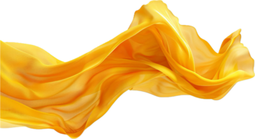 fluindo amarelo seda tecido dentro movimento. png