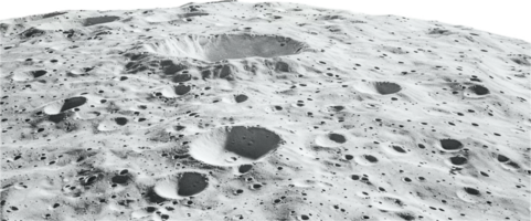 fechar-se Visão do lua superfície crateras. png