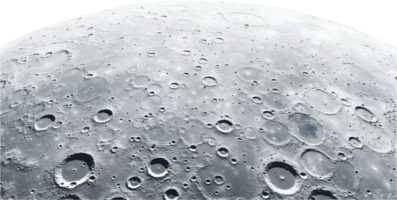 avvicinamento Visualizza di Luna superficie crateri. png