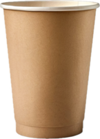 plaine marron papier tasse pour chaud breuvages. png