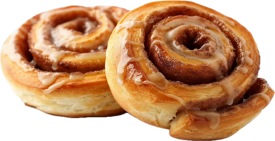 Freshly Baked Cinnamon Rolls Close-Up. png