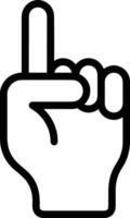 Hand with finger icon symbol image for gesture illustration vector