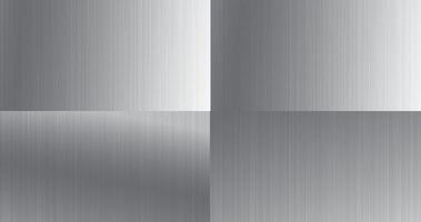 backgrounds of four different types of metal textures. metal backgrounds vector