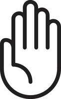 Hand with finger icon symbol image for gesture illustration vector