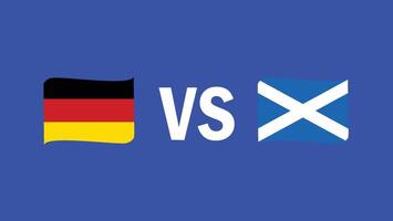 Germany And Scotland Match Design Flag European Nations 2024 Teams Countries European Germany Football Symbol Logo Illustration vector